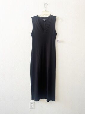 Karen‎ Kane Maxi Ribbed Dress Slit Small NWT black